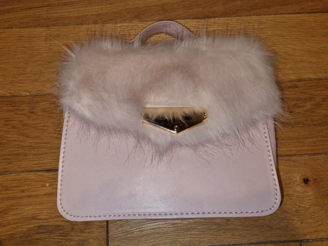 *River Island* Splendida Borsa A Mano In Pelliccia Sintetica Rosa Soffice