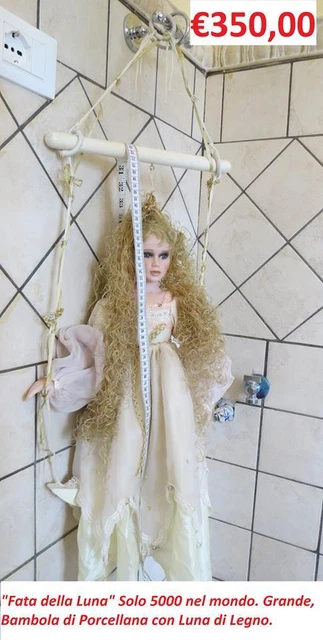 SPLENDIDA BAMBOLA DI Porcellana Fata Della Luna