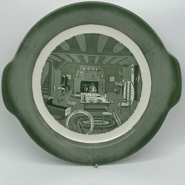 Colonial Homestead by Royal Green  11 1/2” Cake Handled Serving Plate