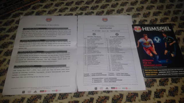 Programm Set Testspiel Red Bull Salzburg - FC Bayern München 10.07.2009