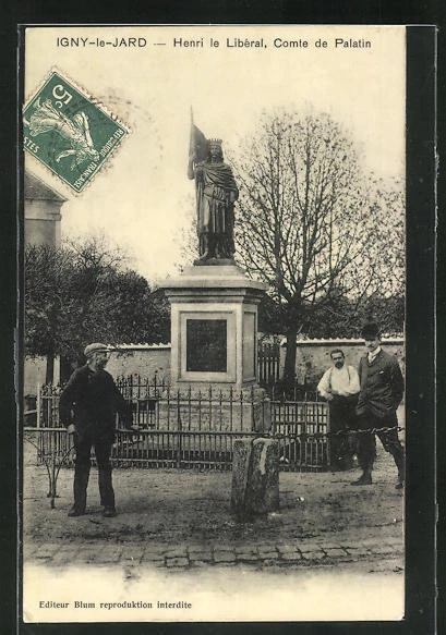 CPA Igny-le-Jard, Henri le Libéral Comte de Palatin 1907