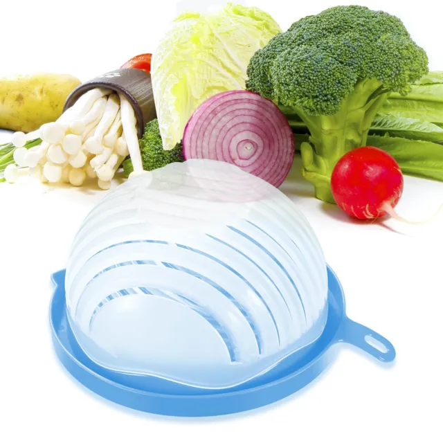 Salad Cutter Bowl,  Fruit Vegetable Food Chopper Slicer Drainer