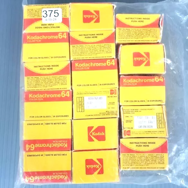 17 ROOLS Kodak Kodachrome 64 KR-135   36 Exposure Expired