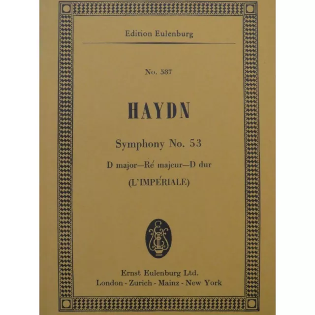 HAYDN Joseph Symphony No 53 D Major Orchestre
