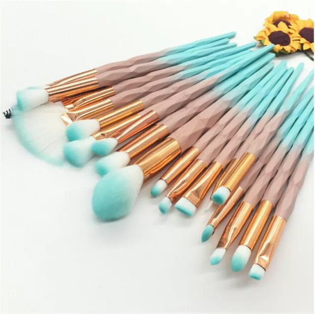 20PCS Diamond Unicorn Eyeshadow Eyebrow Blending Brush Set Eye Make-up Brushes