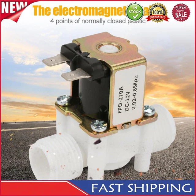 DC 12V Water Solenoid Valve Durable 0.02-0.8mpa for Garden Sprinkler Irrigation
