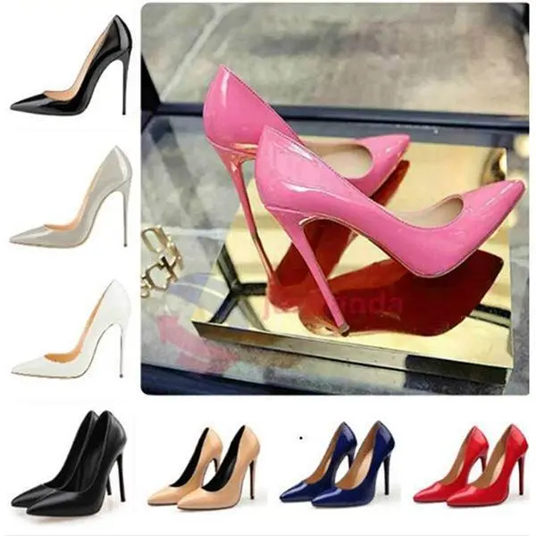 High Heels Pumps Pointed Toe Big Size Ladies Wedding Shoes Woman Super High Heel