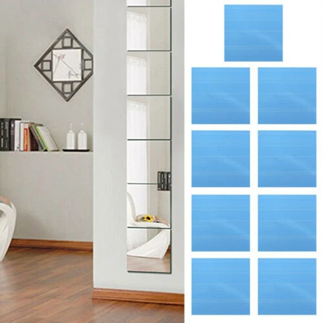 9 pz 15 cm quadrati piastrella specchio parete adesivo decorazione soggiorno