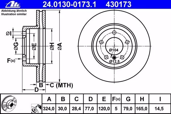 ATE DISQUES DE FREIN 324mm PLAQUETTES CÉRAMIQUE AVANT convient pour BMW 5 E60 E61 6 E63 E64 2