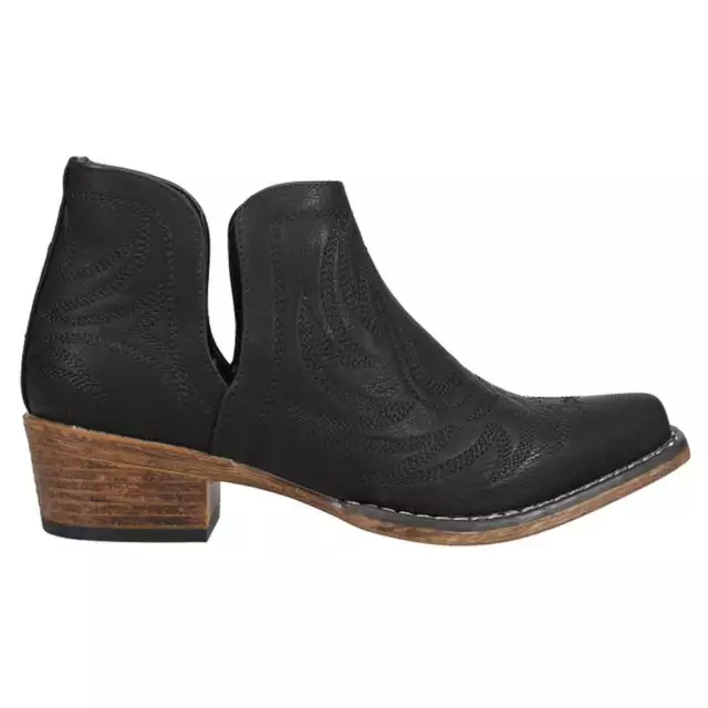 Roper Ava Snip Toe Cowboy Booties Womens Black Casual Boots 09-021-1567-3046