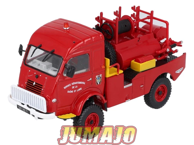 Hachette Renault B70 4x4 VSN – 1:43 – Pompiers Légers – Métal – Neuf – Série Tintin