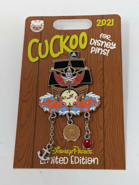 Pirates Of The Caribbean Cuckoo For Disney Pins DLR LE Dangle Pin