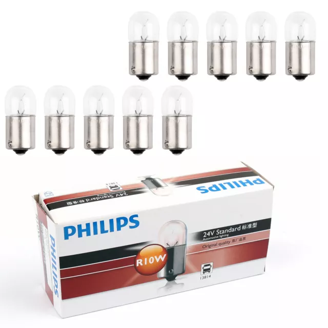 10pc For Philips 13814 24V 10W R10W BA15s Standard Singaling Lamp Bulbs CP