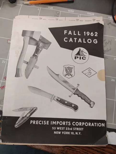 Vintage PIC Precise Imports 1962 Knife Cutlery Catalog