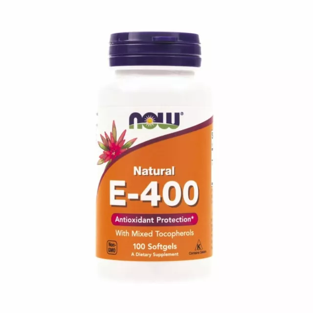 NOW FOODS Vitamin E-400 (Mischung aus Tocopheroli) 100 Kapseln