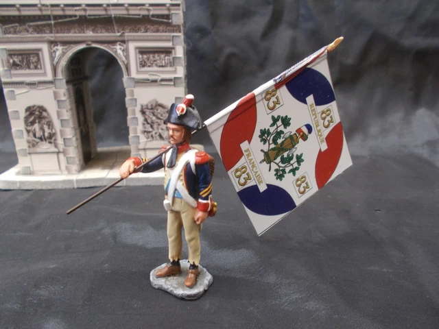 Soldat De Plomb Guy Renaud, Porte-drapeau Numéroté 16797, District St Germain Des Prés, échelle 54mm