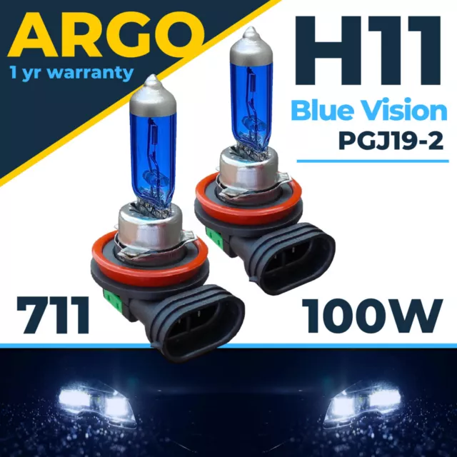 H11 Xenón Azul 100w Bombillas Faro Antiniebla Delantero Halógeno 711 PGJ19-2