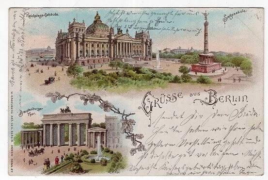 AK: Gruss aus Berlin – Litho – 1900