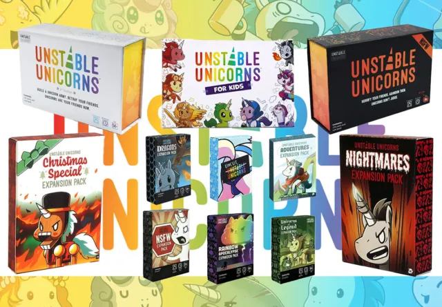 New & Sealed Unstable Unicorns Card Game -  Base games and expansions packs