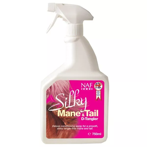 NAF Silky Mane & Tail Detangler Spray Horse Grooming 750 ml FREE DELIVERY