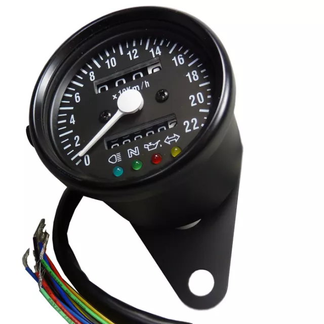 Mini Tachometer Kontrolleuchten schwarz für Japan und HD +Schrumpfschlauchset