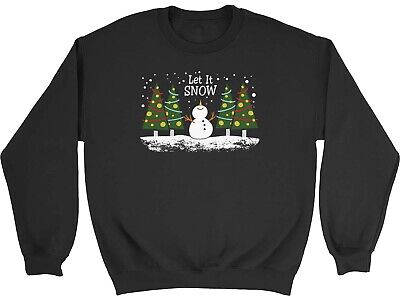 Felpa maglione Let It Snow Natale da uomo donna Natale regalo