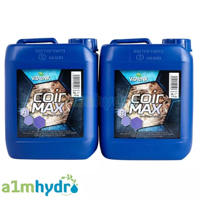 Vitalink Coir Max A+B 5 Litre 5L Coco Grow Bloom Nutrients Hydroponics