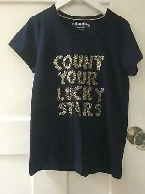 MINI Boden Nuovo di Zecca Johnnie B Blu Navy contare le tue stelle fortunate T-shirt 11-12