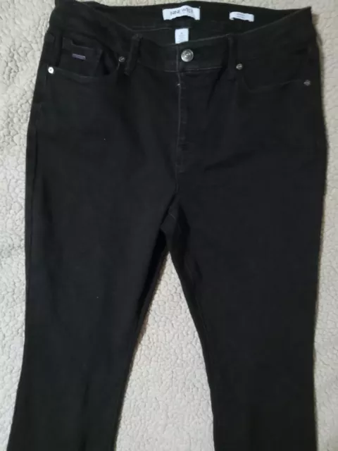 Women's Nine West Jeans Gramercy Mini Boot Black Size 10 Stretchy 2