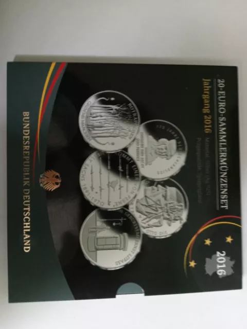 20 Euro Silbergedenkmünzen Set 2016