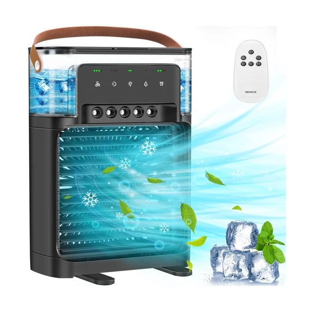Portable Air Conditioner - Upgraded Portable AC Personal Quiet Air Cooler wit...