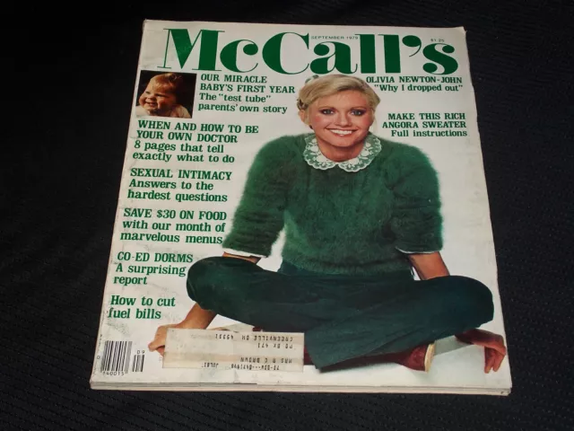 1979 September Mccall's Magazine - Olivia Newton-John Front Cover - E 736