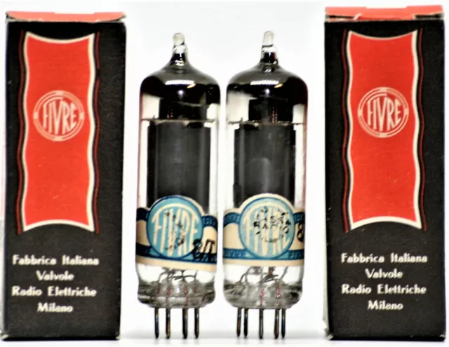 el90 6aq5 tube NOS Fivre Italy pair tubes NIB valve 6005 1950's power tubes amp