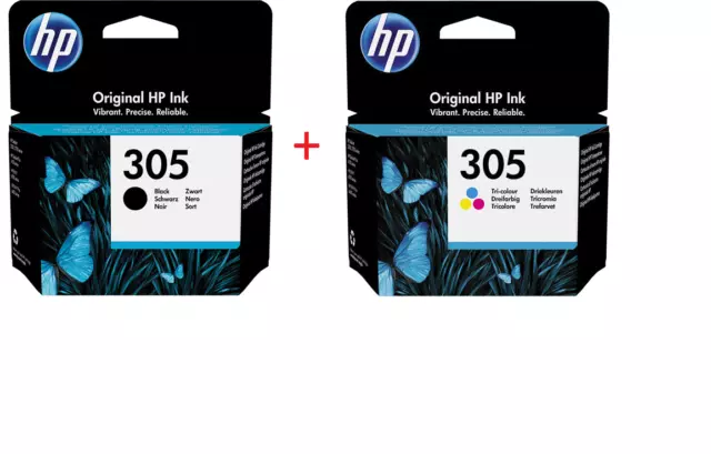 MULTIPACK DE DEUX CARTOUCHE HP 305 NOIRE + COULEUR / 3ym60ae 3ym61ae noir pas xl