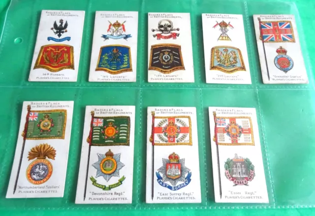 Players 1903 Badges & Flags Of British Regiments Cigarette Single Card List