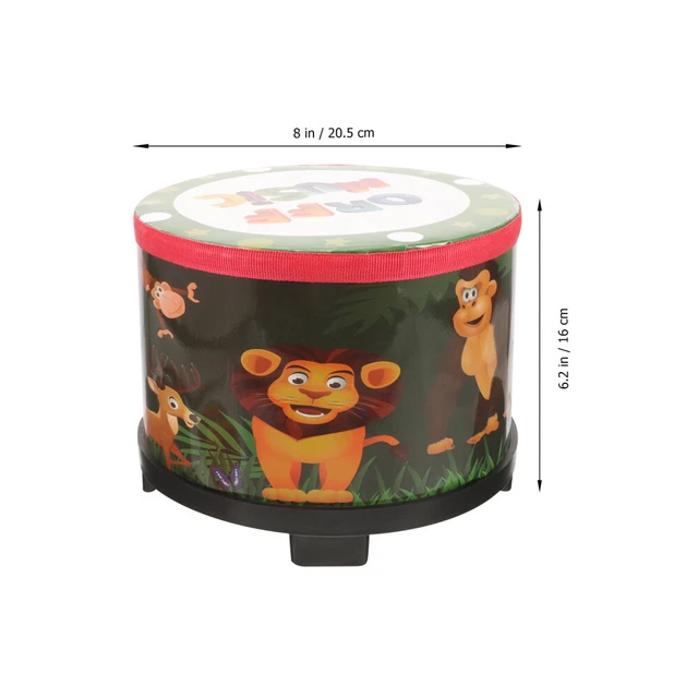 Kids Drum Kit Toddler Floor Tom Wooden Baby Music Musical Instrument 3