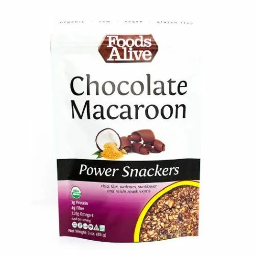 Organique Chocolat Macaron Snacker 89ml Par Foods Alive