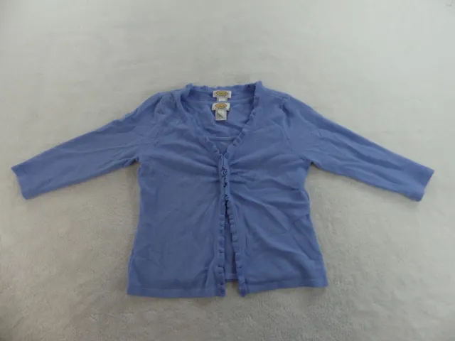 Talbots Twinset Womens Medium Petite Blue Knit Cardigan Sweater Tank Top Set