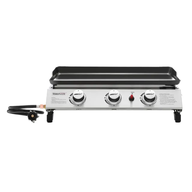 Royal Gourmet 3-Burner Tabletop Griddle Portable Gas Grill for Outdoor Camping