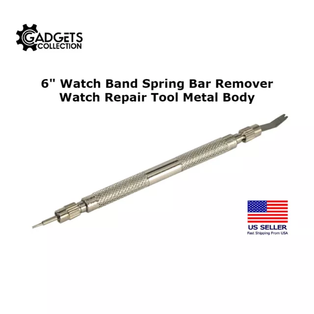 6" Wrist Watch Band Pin Pusher Spring Bar Strap Link Remover Repair Pry Tool