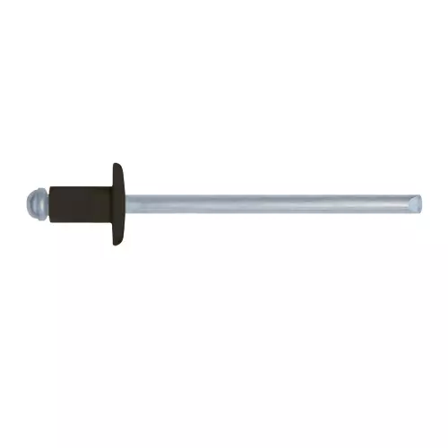 Confezione 100 rivetti corpo in alluminio verniciato testa di moro Ø 4x10 mm