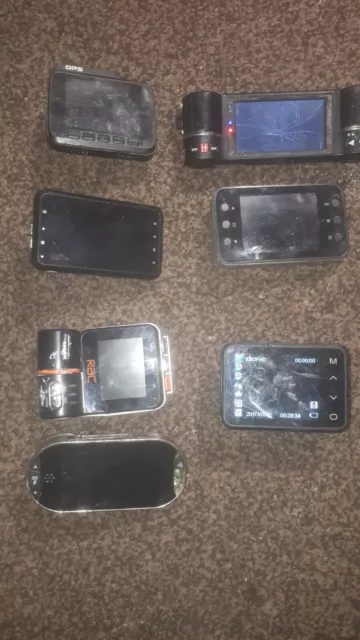 Job Lot×7  dash cam ( Mixed  Brand)spares Repairs