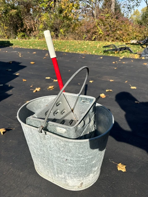 Galvanized Wringer Mop Bucket Pail NICE Seaway