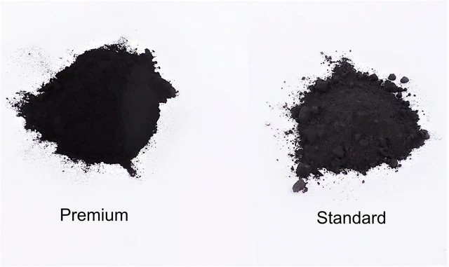 Negro de lámpara (carbón, hollín, negro de humo), grado Premium o estándar