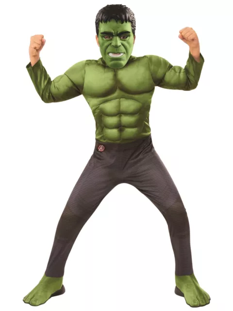 Hulk Deluxe Muscle Avengers Endgame Marvel Superhero Dress Up Boys Costume M
