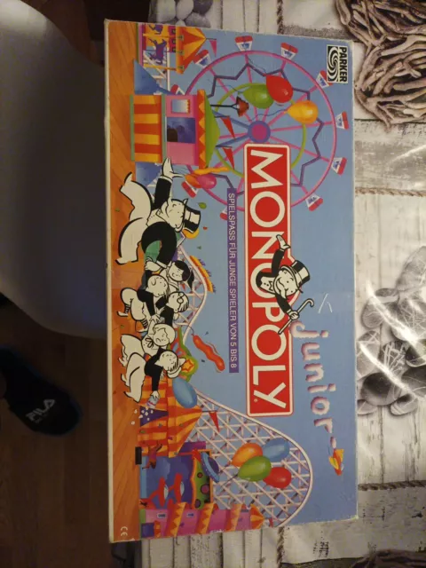 Parker Monopoly Junior Brettspiel Gesellschaftsspiel Kinderspiel Vintage 1992