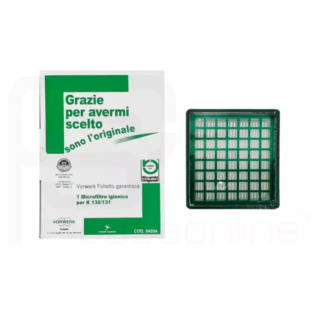 Vorwerk Folletto Filtro Hepa Igenico Per Vk130 Vk131 Originale 18495