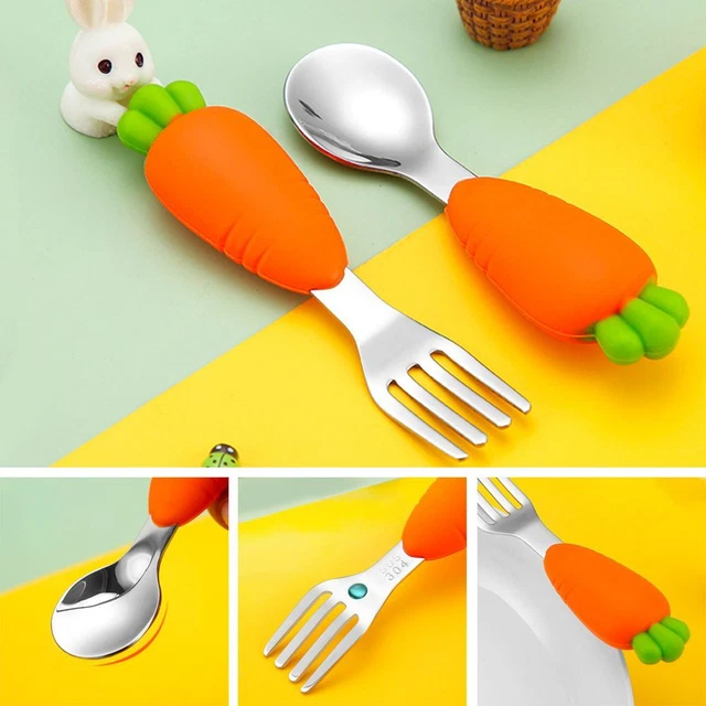 Karotten form Kinder besteck Geschirr-Set Kleinkind Geschirr Kinder Utensil