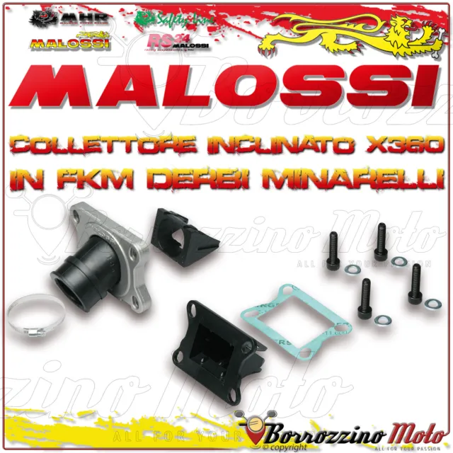 Malossi 2013800 Collettore Inclinato X360 Ø 21 - 24,5 Beta Supermotard Rr Alu 50