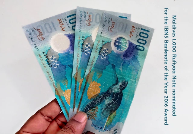 MALEDIVEN 1000 RUFIYAA 2015 Polymer P 31 UNC EUR 101,29 - PicClick DE